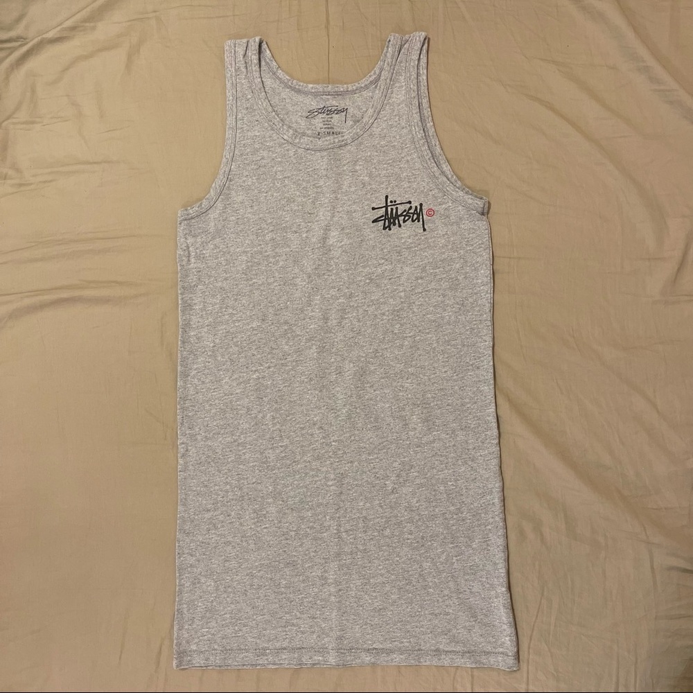 Stussy sleeveless shirt dress. Gray. Size XS